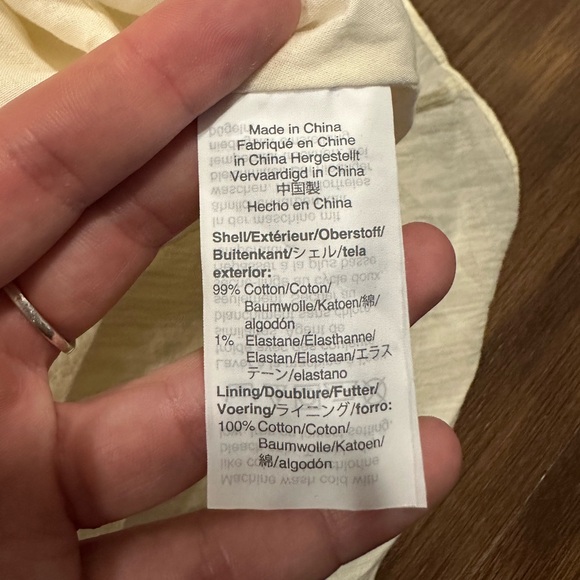 Madewell ruffle-strap empire dress in pearl ivory size 00 style# L8762 - Picture 3 of 8